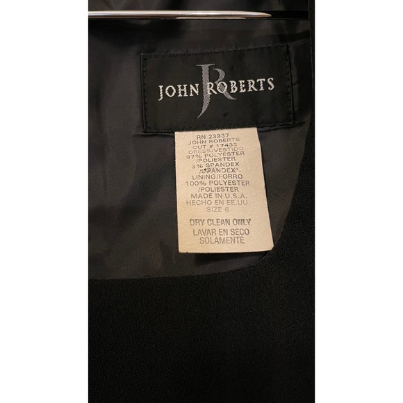 John Roberts Black Embroidered Dress, size 6! - Picture 6 of 6